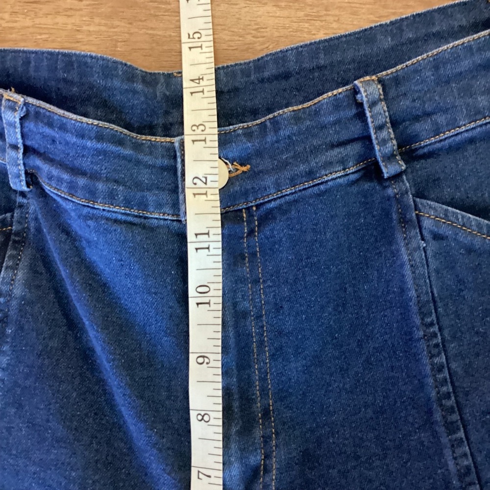 SugarLips Daze Denim Cargo Wide Leg Pants Mid-Blue Size Large - Picture 5 of 12